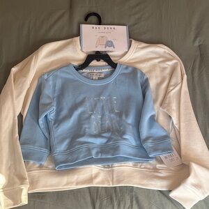 Rae Dunn Blue and Cream Little Bear Outfit